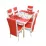 Set masa extensibila cu 6 scaune Kelebek ES-11, 80x130/170x75