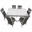 Set masa extensibila cu 6 scaune Kelebek ES-18, 80x130/170x75