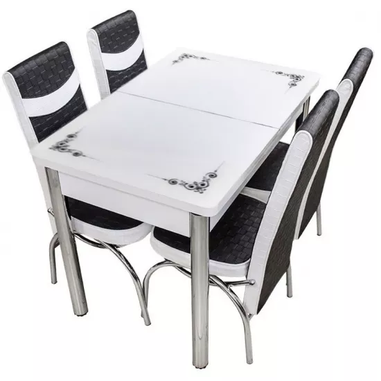 Set masa extensibila cu 4 scaune Kelebek ES-25, 70x110/140x75