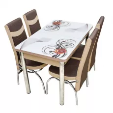 Set masa extensibila cu 4 scaune Kelebek ES-27, 70x110/140x75 Set masa extensibila cu 4 scaune Kelebek ES-27, 70x110/140x75