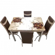 Set masa extensibila cu 4 scaune Kelebek ES-34, 70x110/140x75 Set masa extensibila cu 4 scaune Kelebek ES-34, 70x110/140x75