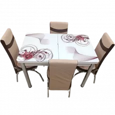 Set masa extensibila cu 4 scaune Kelebek ES-35, 70x110/140x75 Set masa extensibila cu 4 scaune Kelebek ES-35, 70x110/140x75