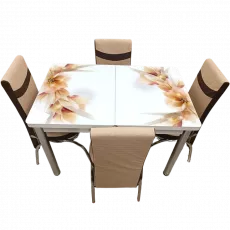 Set masa extensibila cu 4 scaune Kelebek ES-36, 70x110/140x75 Set masa extensibila cu 4 scaune Kelebek ES-36, 70x110/140x75