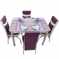Set masa extensibila cu 4 scaune Kelebek ES-37, 70x110/140x75 Set masa extensibila cu 4 scaune Kelebek ES-37, 70x110/140x75