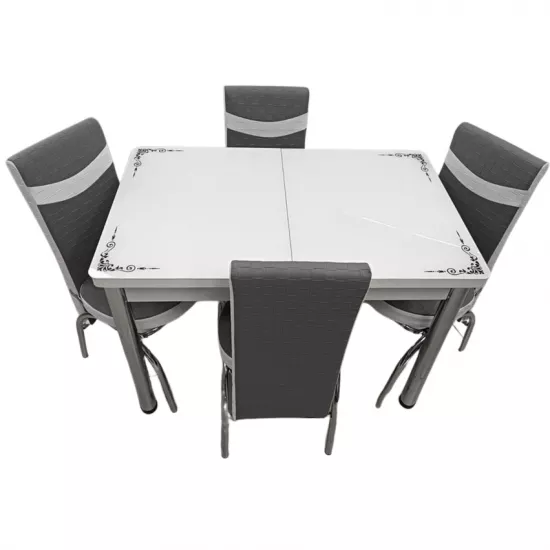 Set masa extensibila cu 4 scaune Kelebek ES-38, 70x110/140x75