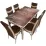 Set masa extensibila cu 6 scaune Kelebek ES-315, 80x130/170x75