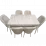 Set masa extensibila cu 6 scaune Kelebek ES-427, 80x130/170x75