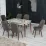 Set masa extensibila cu 6 scaune Kelebek ES-604, 80x130/170x75