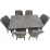 Set masa extensibila cu 6 scaune Kelebek ES-640, 80x130/170x75