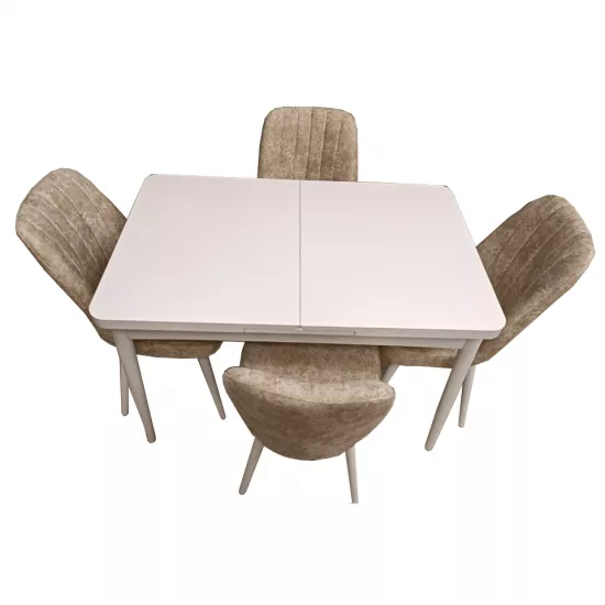 Set masa extensibila cu 4 scaune Kelebek ES-912, 70x110/140x75
