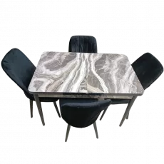 Set masa extensibila cu 4 scaune Kelebek ES-950, 70x110/140x75