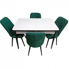 Set masa extensibila cu 4 scaune Kelebek ES-951, 70x110/140x75
