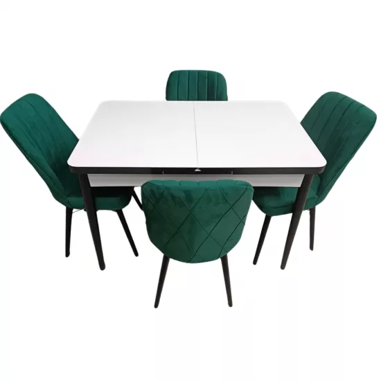 Set masa extensibila cu 4 scaune Kelebek ES-951, 70x110/140x75