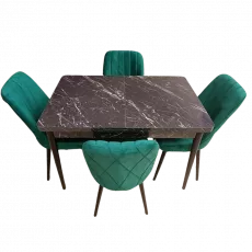 Set masa extensibila cu 4 scaune Kelebek ES-953, 70x110/140x75