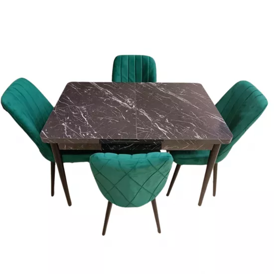 Set masa extensibila cu 4 scaune Kelebek ES-953, 70x110/140x75