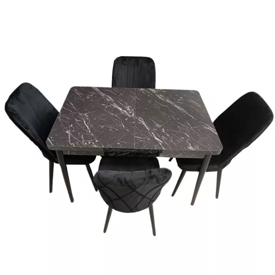 Set masa extensibila cu 4 scaune Kelebek ES-954, 70x110/140x75