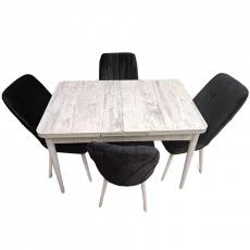 Set masa extensibila cu 4 scaune Kelebek ES-955, 70x110/140x75