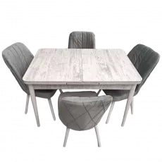 Set masa extensibila cu 4 scaune Kelebek ES-957, 70x110/140x75
