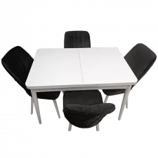 Set masa extensibila cu 4 scaune Kelebek ES-958, 70x110/140x75