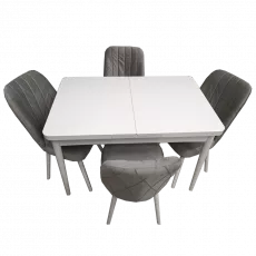Set masa extensibila cu 4 scaune Kelebek ES-960, 70x110/140x75