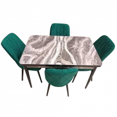Set masa extensibila cu 4 scaune Kelebek ES-961, 70x110/140x75