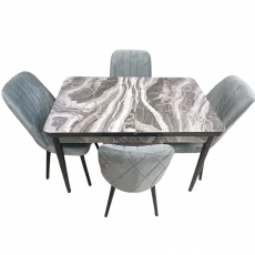 Set masa extensibila cu 4 scaune Kelebek ES-962, 70x110/140x75