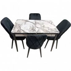 Set masa extensibila cu 4 scaune Kelebek ES-963, 70x110/140x75