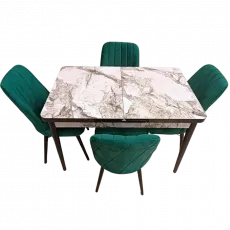 Set masa extensibila cu 4 scaune Kelebek ES-964, 70x110/140x75