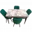 Set masa extensibila cu 4 scaune Kelebek ES-964, 70x110/140x75