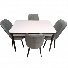 Set masa extensibila cu 4 scaune Kelebek ES-966, 70x110/140x75