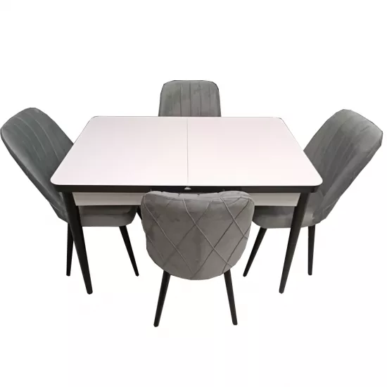 Set masa extensibila cu 4 scaune Kelebek ES-966, 70x110/140x75