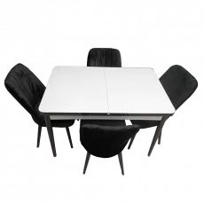 Set masa extensibila cu 4 scaune Kelebek ES-967, 70x110/140x75