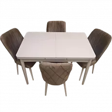 Set masa extensibila cu 4 scaune Kelebek ES-968, 70x110/140x75