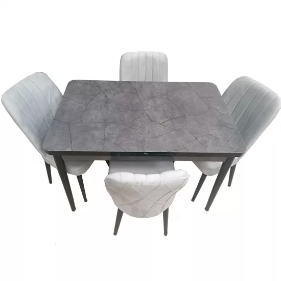 Set masa extensibila cu 4 scaune Kelebek ES-969, 70x110/140x75