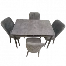 Set masa extensibila cu 4 scaune Kelebek ES-971, 70x110/140x75