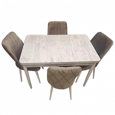 Set masa extensibila cu 4 scaune Kelebek ES-972, 70x110/140x75