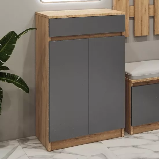 Tumbă pentru încălțăminte Bafimob ОБZ-70 (70 cm), Stejar/Grafit