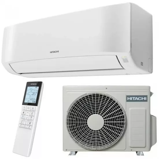 Кондиционер Hitachi airHome 400 RAK-DJ25PHAE/RAC-DJ25PHAE, 9000 BTU, до 25 м², White