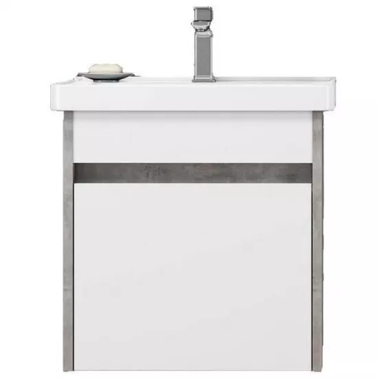 Dulap cu lavoar Orka Aydos 55 cm, Retro Silver