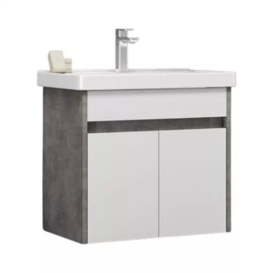 Dulap cu lavoar Orka Aydos 85 cm, Retro Silver