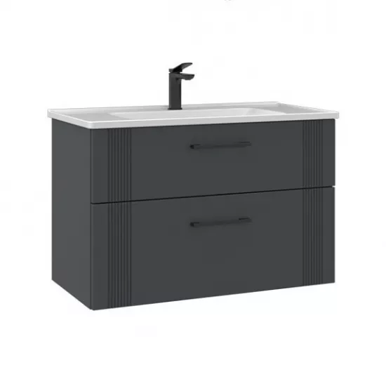 Dulap cu lavoar Orka Bari 80 cm, Anthracite