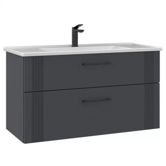 Dulap cu lavoar Orka Bari 100 cm, Anthracite