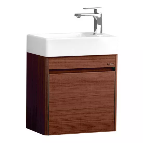 Dulap cu lavoar Orka Duden 45 cm, Odeon Red Walnut