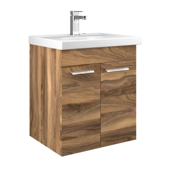 Тумба с раковиной Orka Enez 55 см, Tesbih Walnut