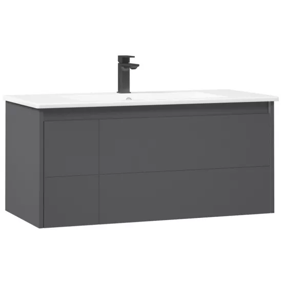 Dulap cu lavoar Orka New Likya 100 cm, Antracite
