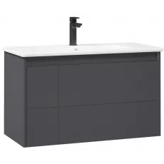 Dulap cu lavoar Orka New Likya 80 cm, Antracite Dulap cu lavoar Orka New Likya 80 cm, Antracite