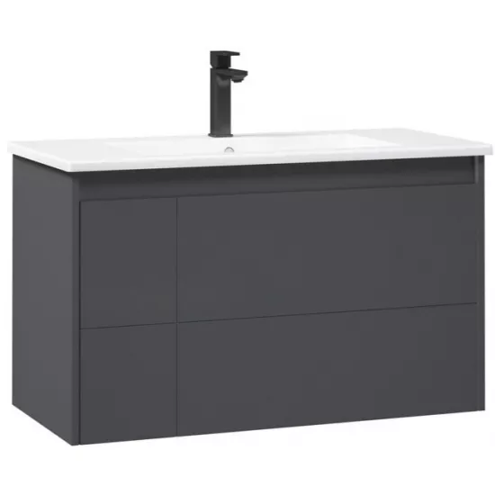 Dulap cu lavoar Orka New Likya 80 cm, Antracite