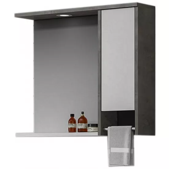 Oglindă baie Orka Aydos (80 cm), Retro Silver