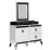 Masă toaletă Moda Life Avrupa Dresser & Mirror cu oglindă, White/Black
