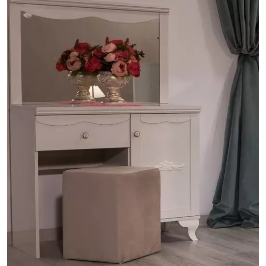 Столик туалетный Modalife Bianco с зеркалом